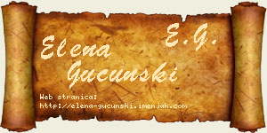 Elena Gucunski vizit kartica